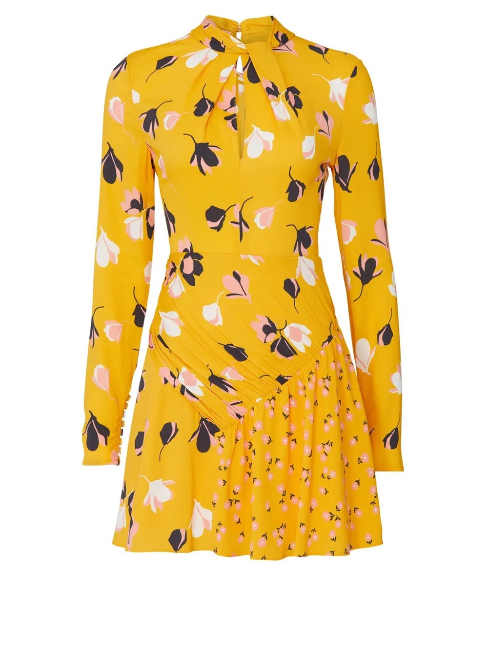 Self-Portrait Floral Twist Neck Mini Dress  size 2